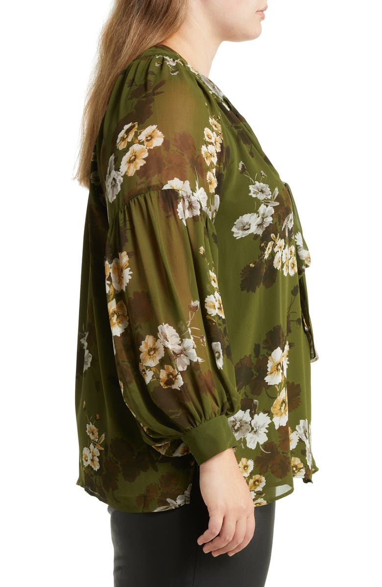 Vince Camuto Floral Chiffon Blouse, Alternate, color,
