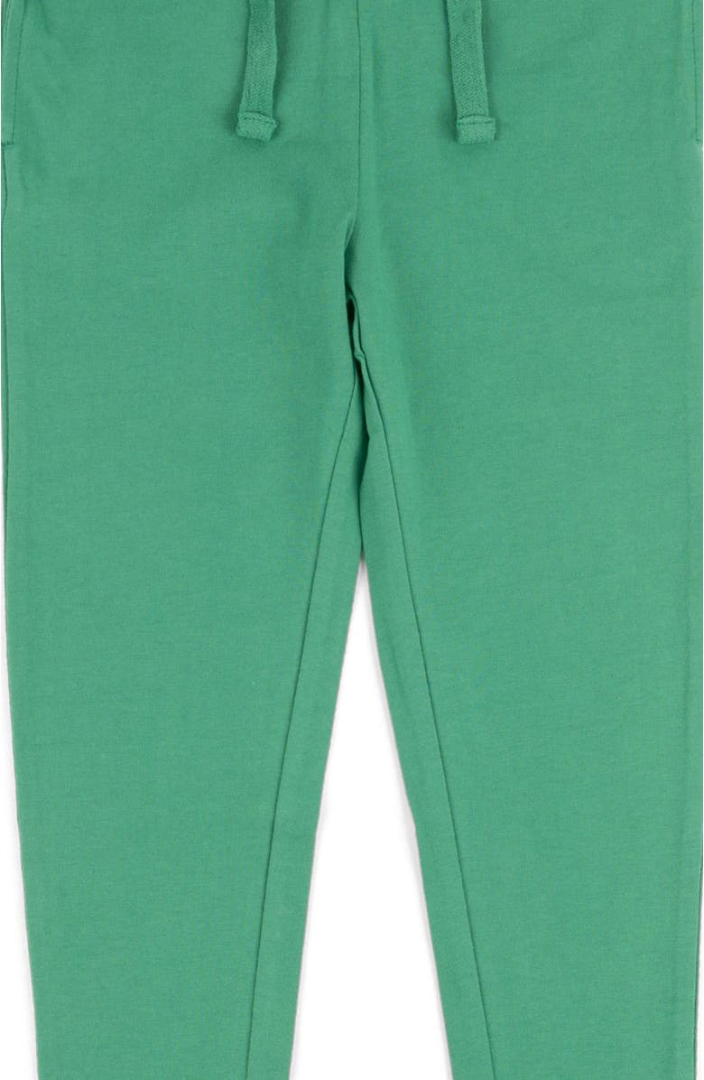 Leveret Kids 100% Cotton Lightweight Jogger Pants, Alternate, color, Green