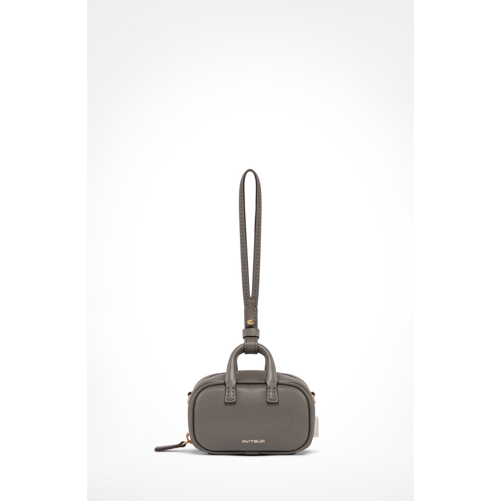 Aviteur Mini Maia Calfskin Bag In Gray