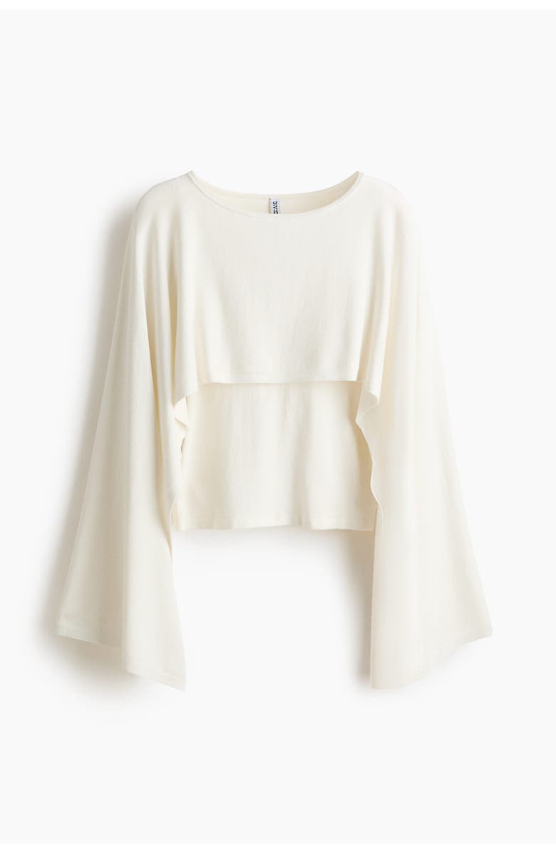 H&M Cape-look Top, Main, color, Cream