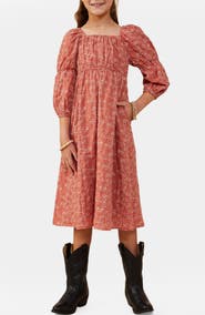 Hayden Girls Kids' Botanical Peasant Midi Dress