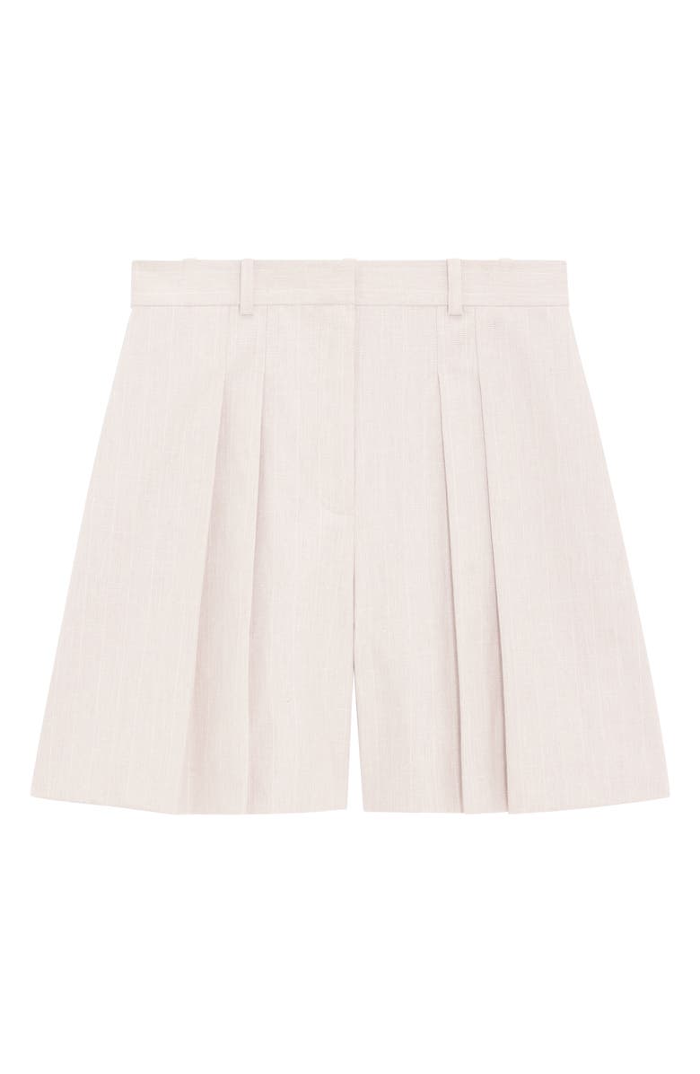 Theory Pleated Front Shorts, Alternate, color, Sand Multi