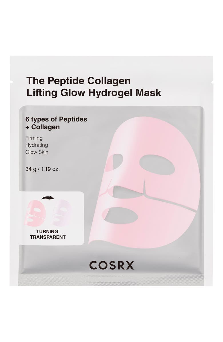 COSRX The Peptide Collagen Lifting Glow Hydrogel Mask, Main, color,