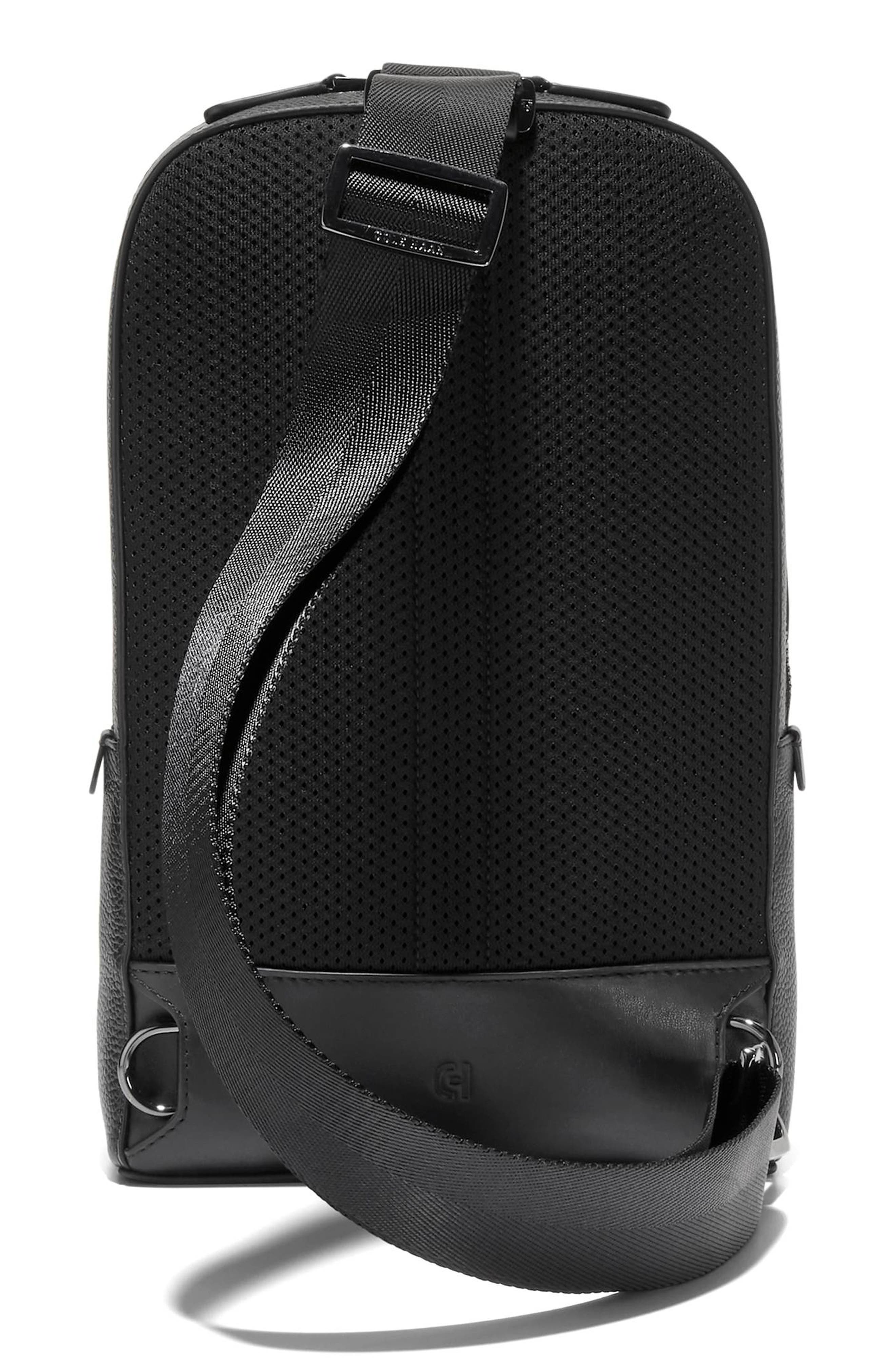 Cole Haan Damon Leather Sling, Alternate, color, Black