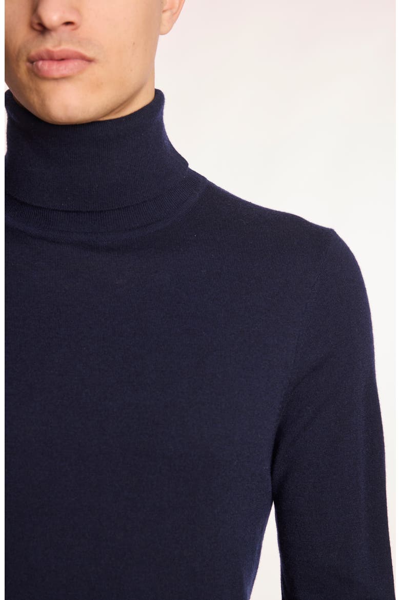 Fine Gauge Turtleneck Sweater, Alternate, color, NAVY