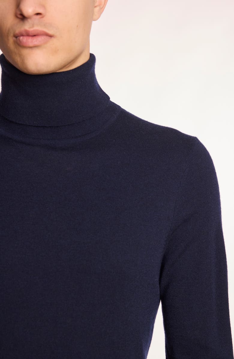 PAISLEY & GRAY Fine Gauge Turtleneck Sweater, Alternate, color, Navy