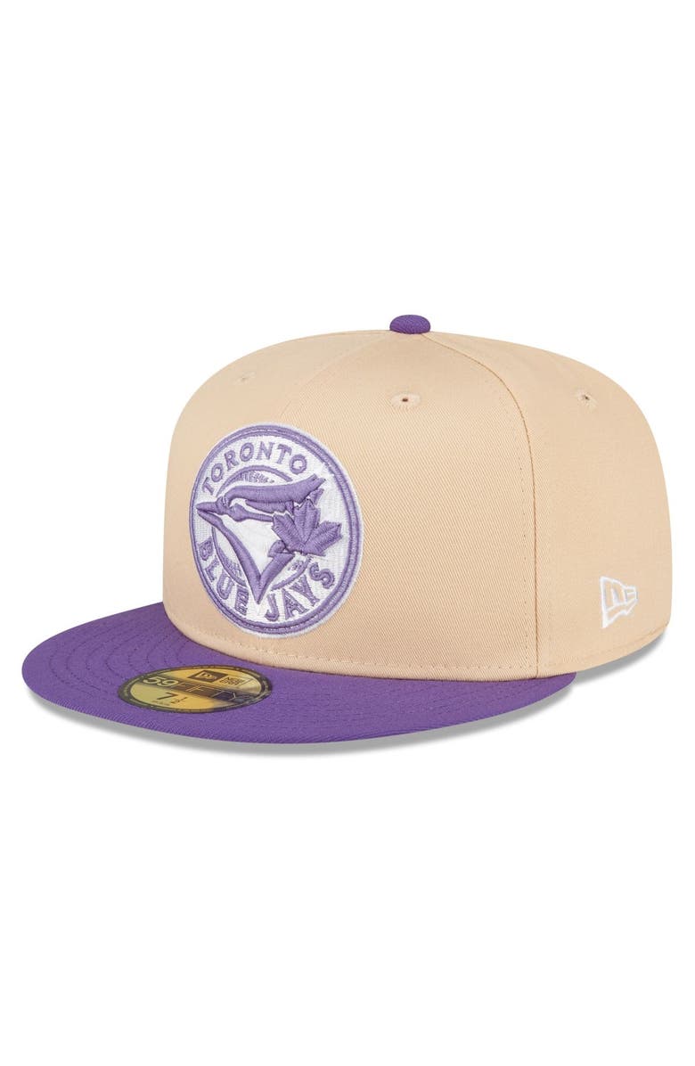 New Era Men's New Era Peach/Purple Toronto Blue Jays 40th Season Side Patch 59FIFTY Fitted Hat, Alternate, color, 