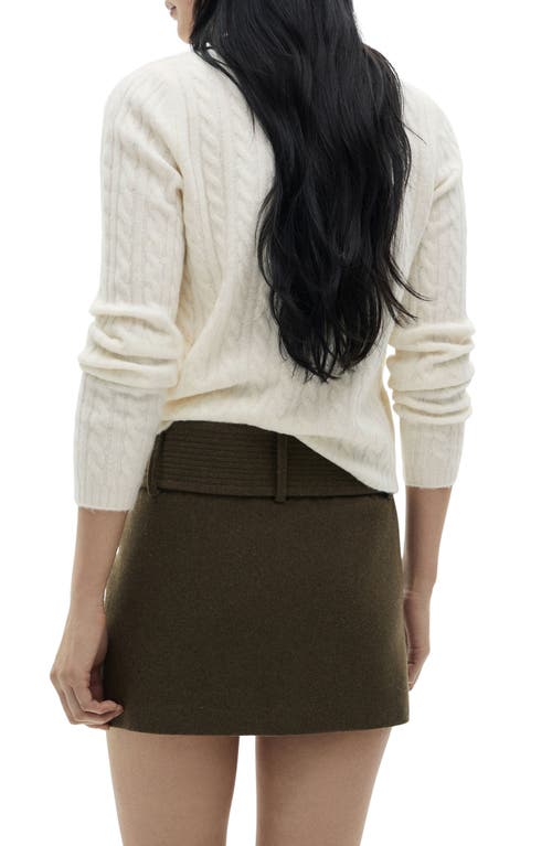 Mango Seedsper Cable Stitch Sweater In Ecru