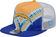 New Era Men's New Era Gold/Blue Los Angeles Chargers Throwback Dye Golfer Snapback Hat