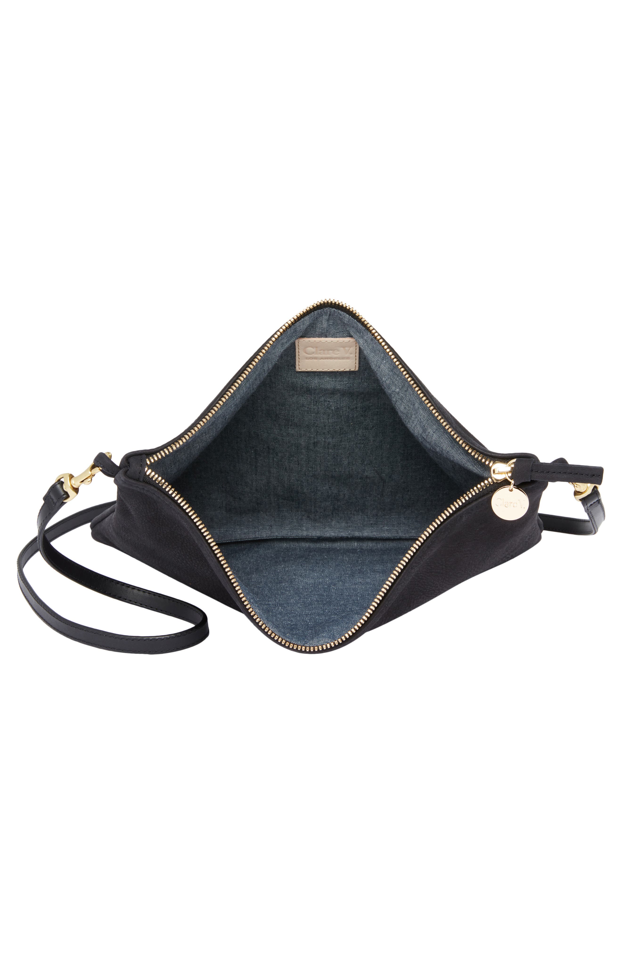 Clare V. Sac Bretelle Leather Shoulder Bag, Alternate, color, 