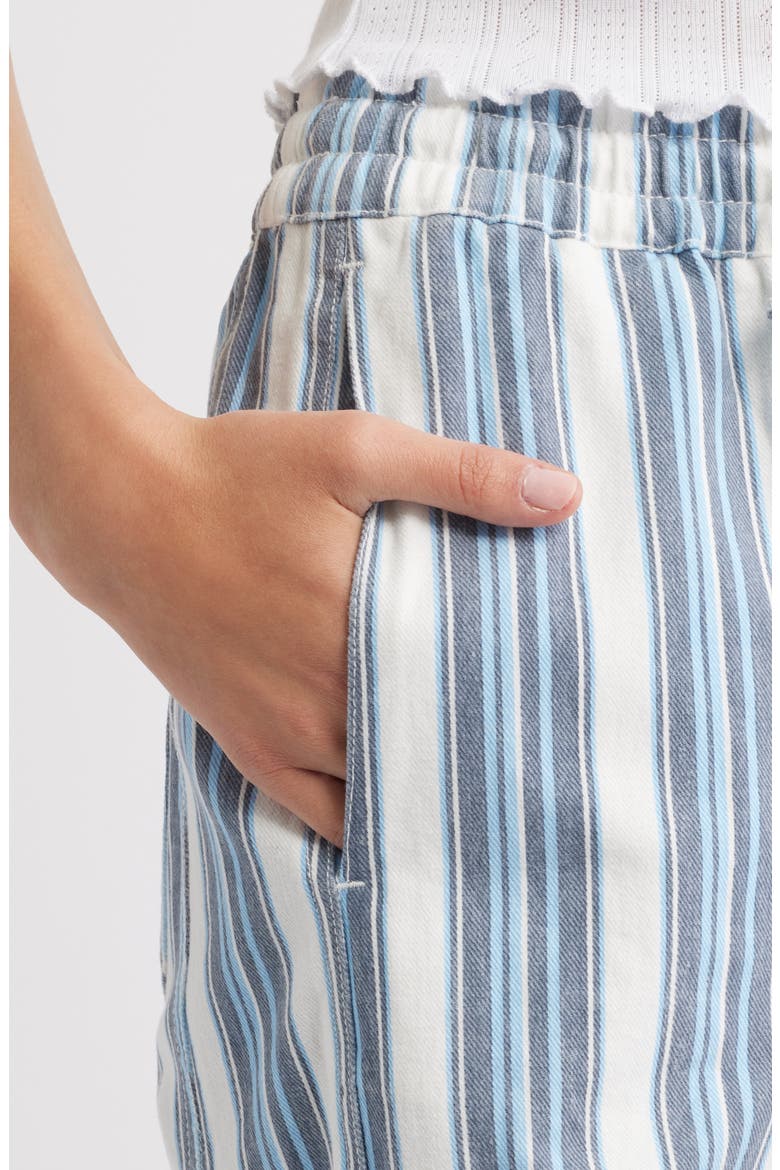 Felix Stripe Organic Cotton Drawstring Jeans, Alternate, color, BLUE