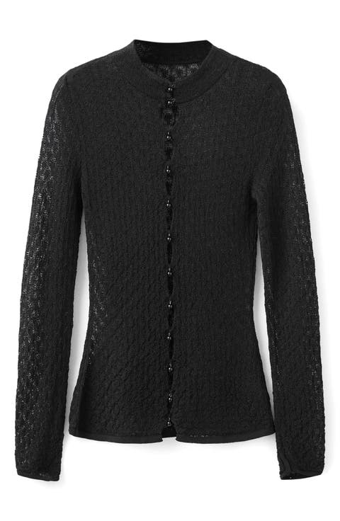 x Kaia Gerber Openwork Cardigan