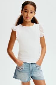 H&M Embroidered-detail denim shorts