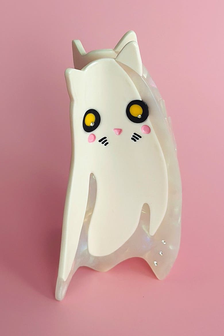 Ghost Cat Hair Claw, Alternate, color, White