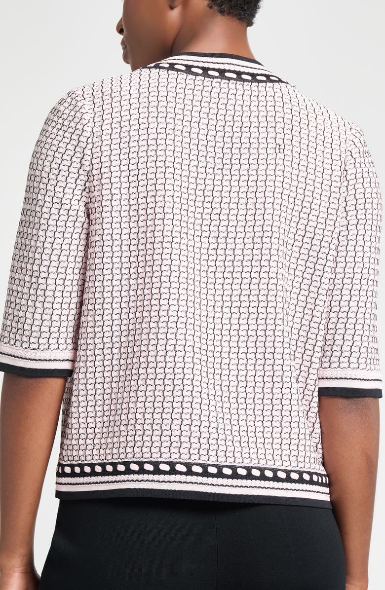 Ming Wang Textured Lace Trim Jacket, Alternate, color, 