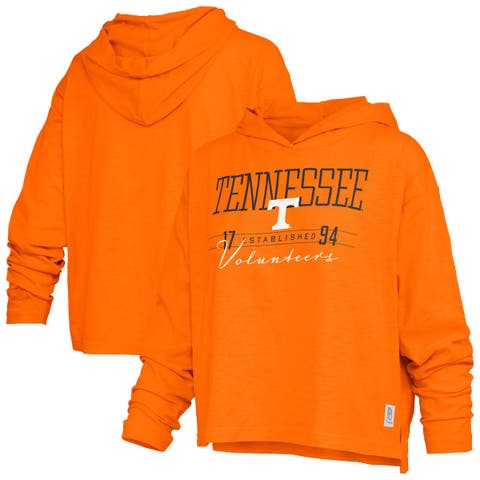 Women's Pressbox Tennessee Orange Tennessee Volunteers Castillo Slub Waist Length Long Sleeve Hooded T-Shirt