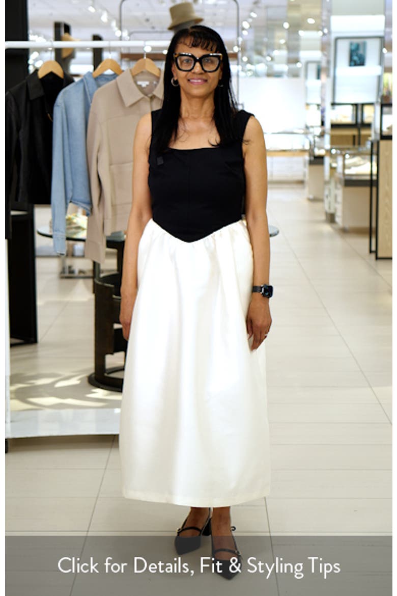 Mix Media Scuba & Crepe Midi Dress video
