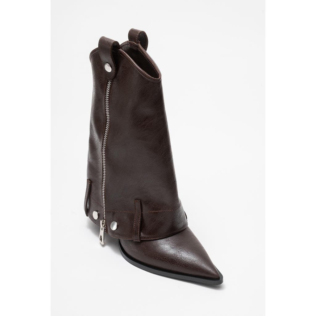 Prologue Shoes Lola Zip Pointed Toe Heel Boot In Multi