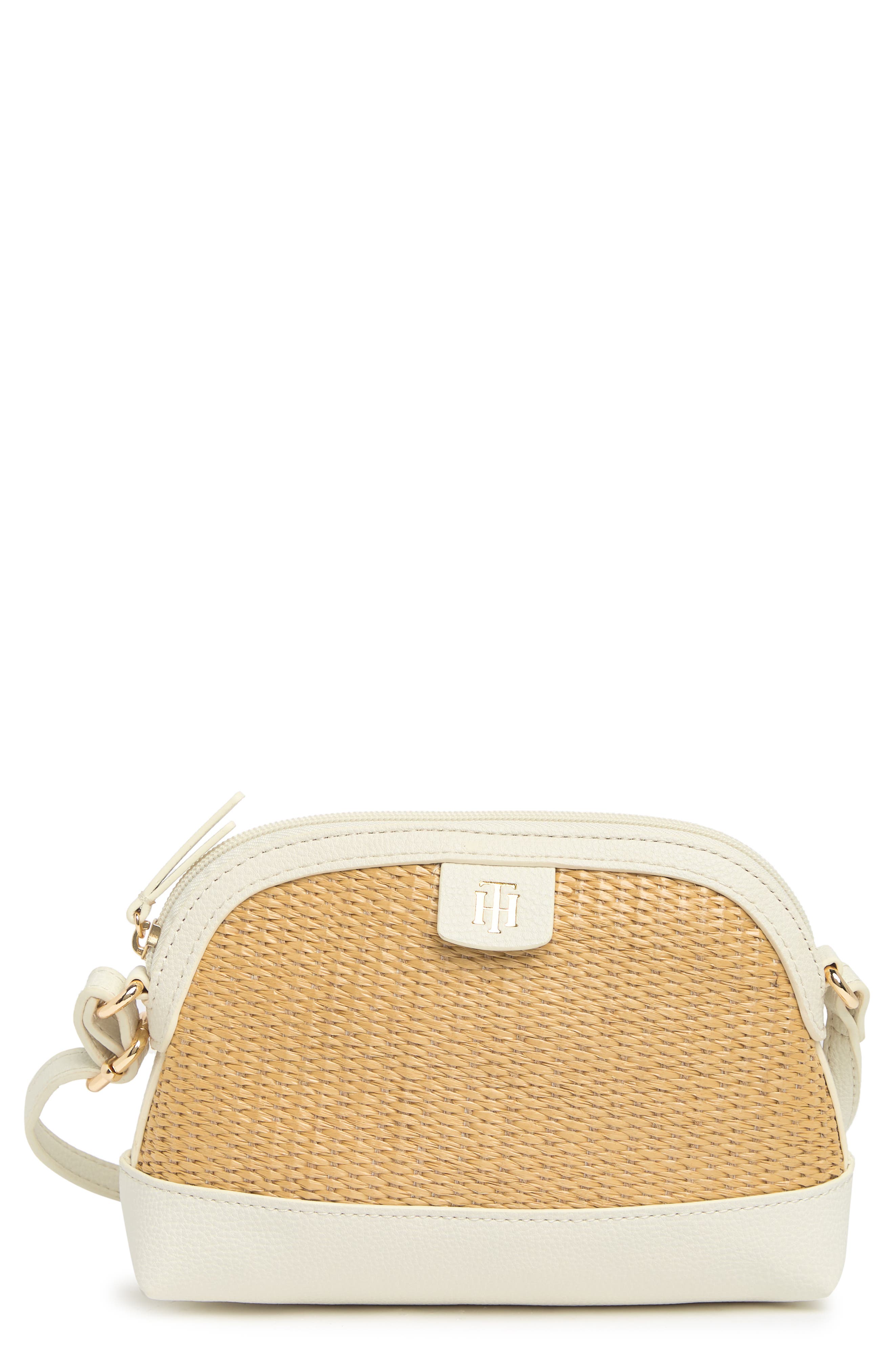 Tommy Hilfiger Ashley II Straw Dome Crossbody Bag, Main, color, 