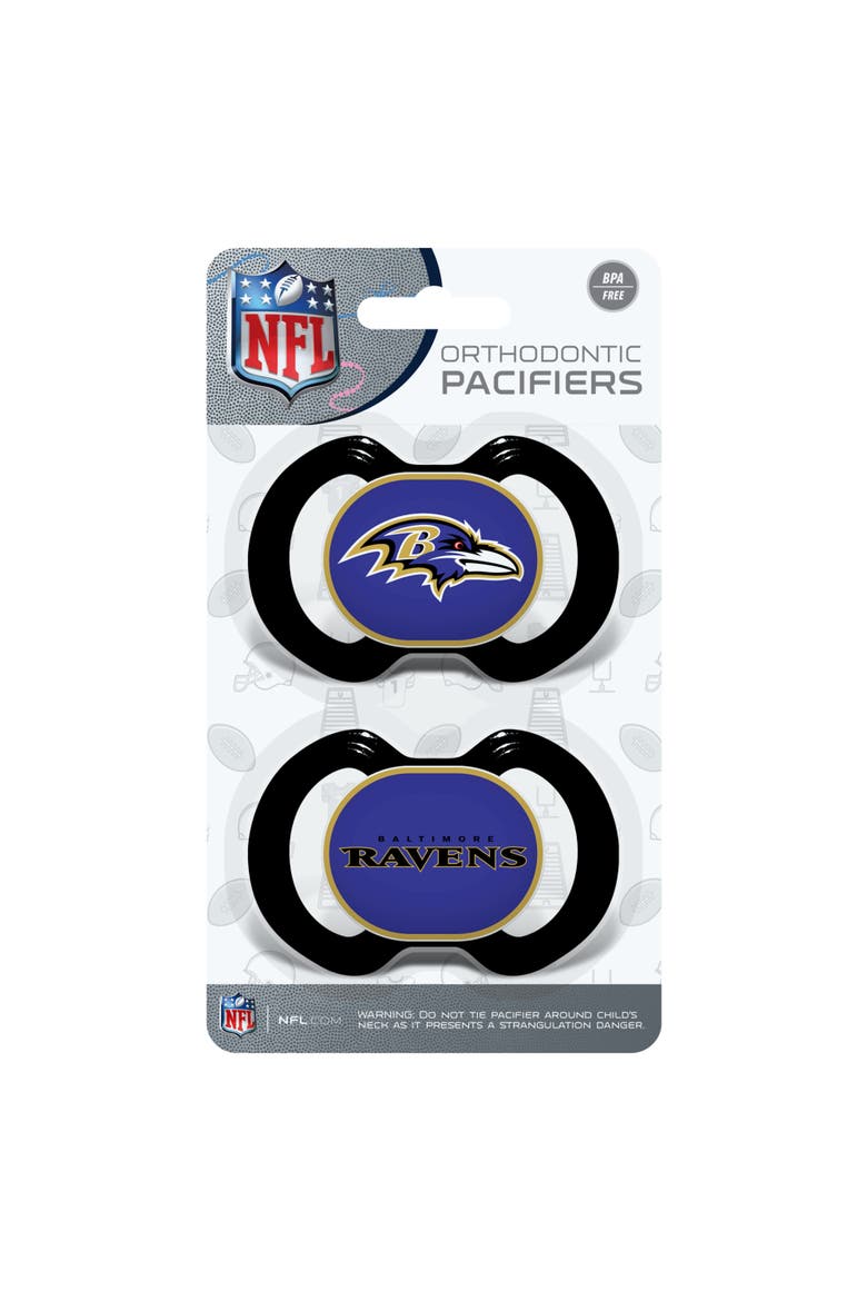 Baltimore Ravens Pacifier 2-Pack, Alternate, color, Multicolor