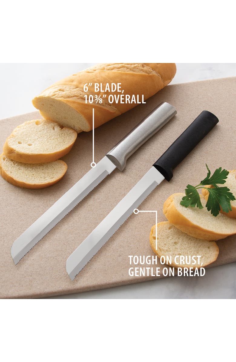 Rada Cutlery 6-Inch Bread Knife Stainless Steel Serrated Blade, Alternate, color, Black