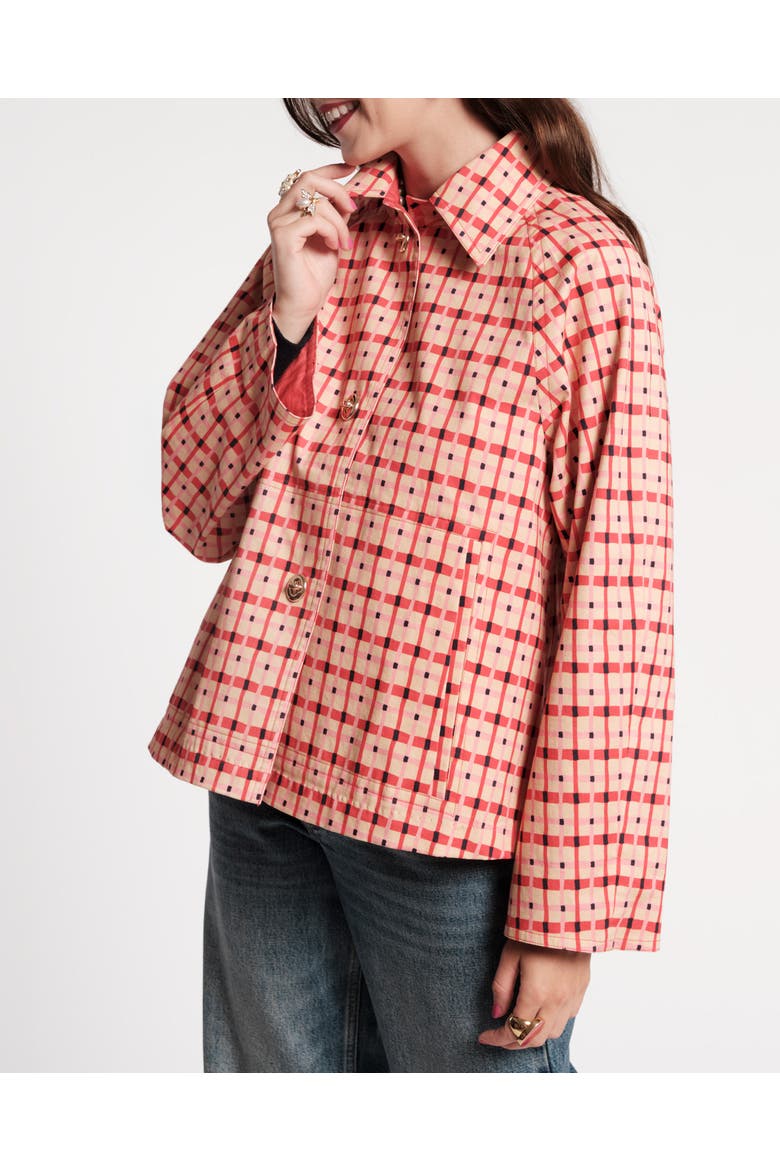 Short Spiffy Trench Lollipop, Alternate, color, Pink/Red/Multi