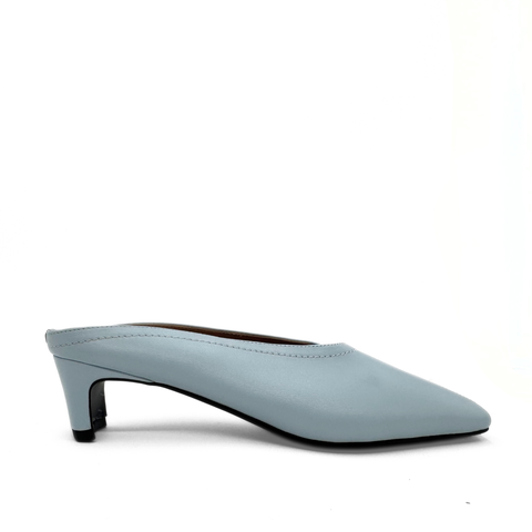Junie Heeled Leather Mule