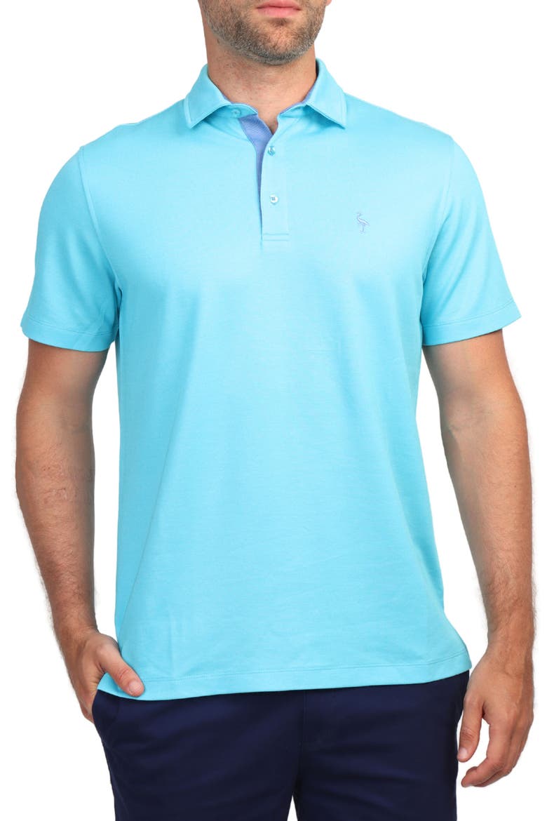 Solid Modal Blend Polo, Main, color, AQUA