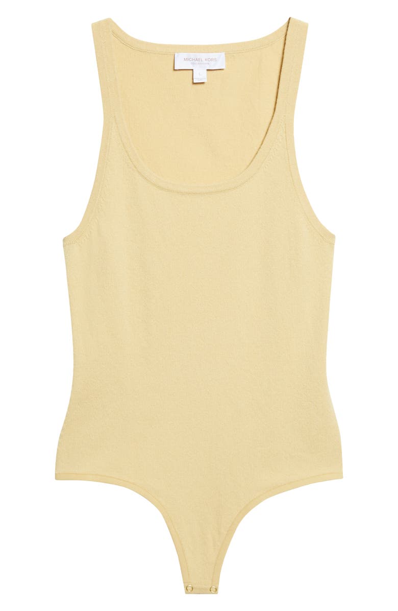 Michael Kors Collection Cashmere Blend Tank Bodysuit, Alternate, color, Palomino