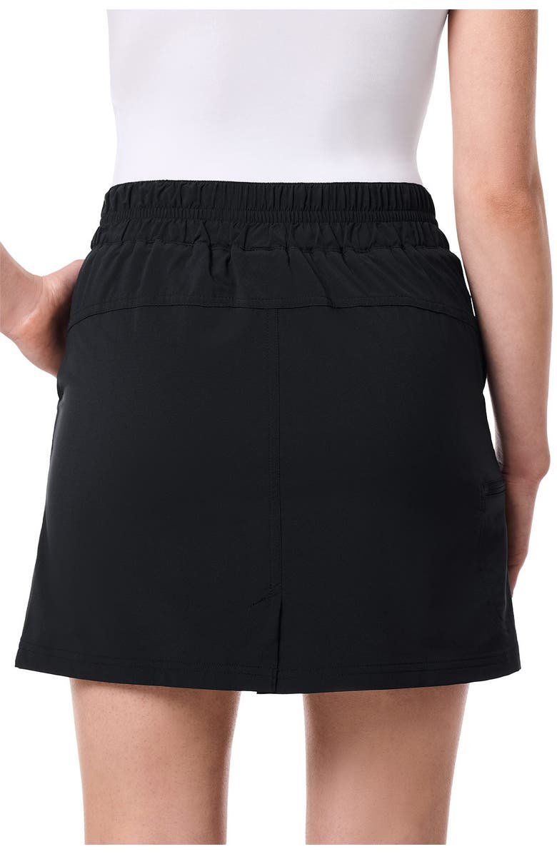 Coolibar Travel Skort with Built-In Shorts & Drawstring - UPF 50+ Sun Protection - Mendocino, Alternate, color, Black