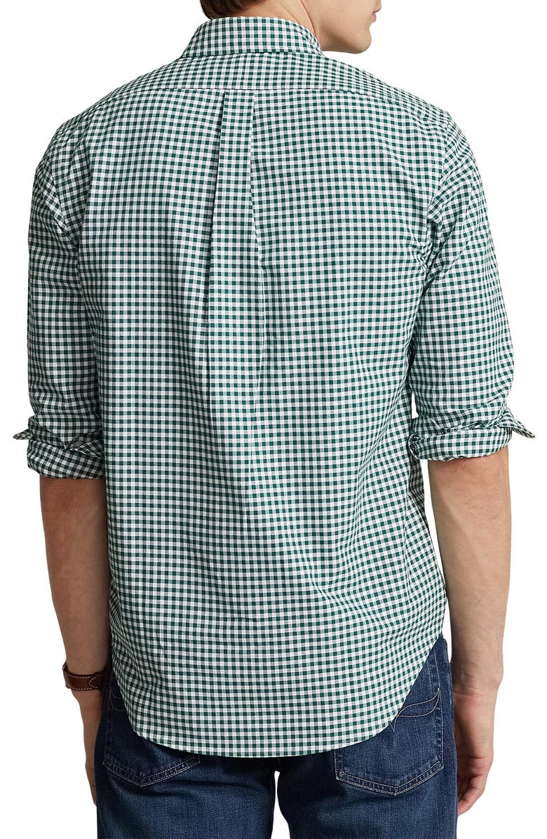 Polo Ralph Lauren Gingham Button-Down Oxford Shirt, Alternate, color, 4338F Pine/ White
