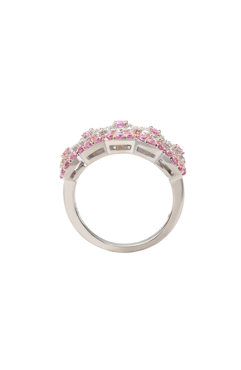 SUZY LEVIAN Sterling Silver Pink & White Sapphire Ring, Alternate, color, Pink