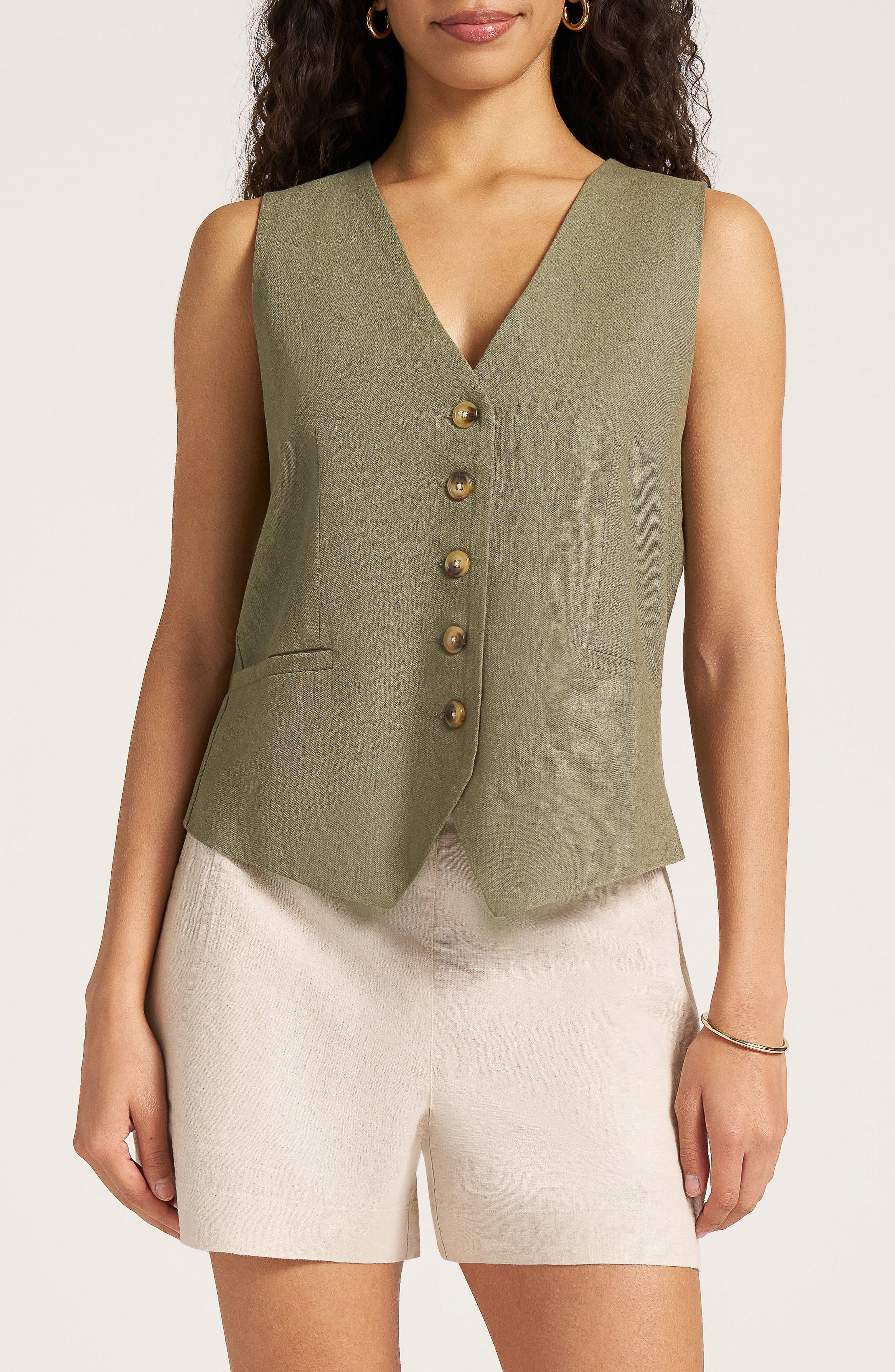 Davenport Linen Blend Vest - image 5
