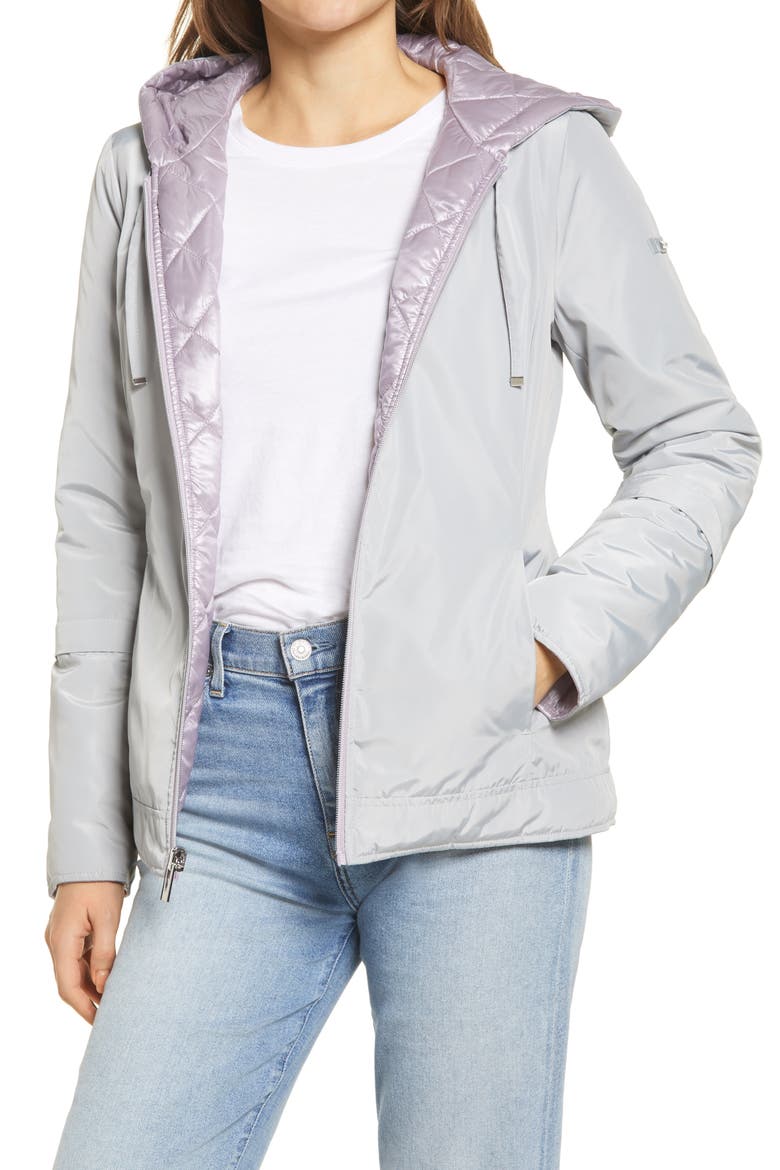 Reversible Hooded Puffer Jacket, Main, color, LILAC