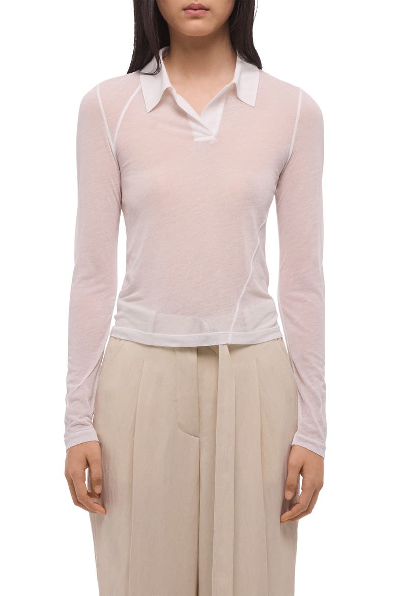 Twisted Polo Top, Main, color, WHITE - 100