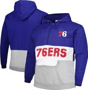 FANATICS Men's Fanatics Branded Royal Philadelphia 76ers Big & Tall Anorak Half-Zip Hoodie