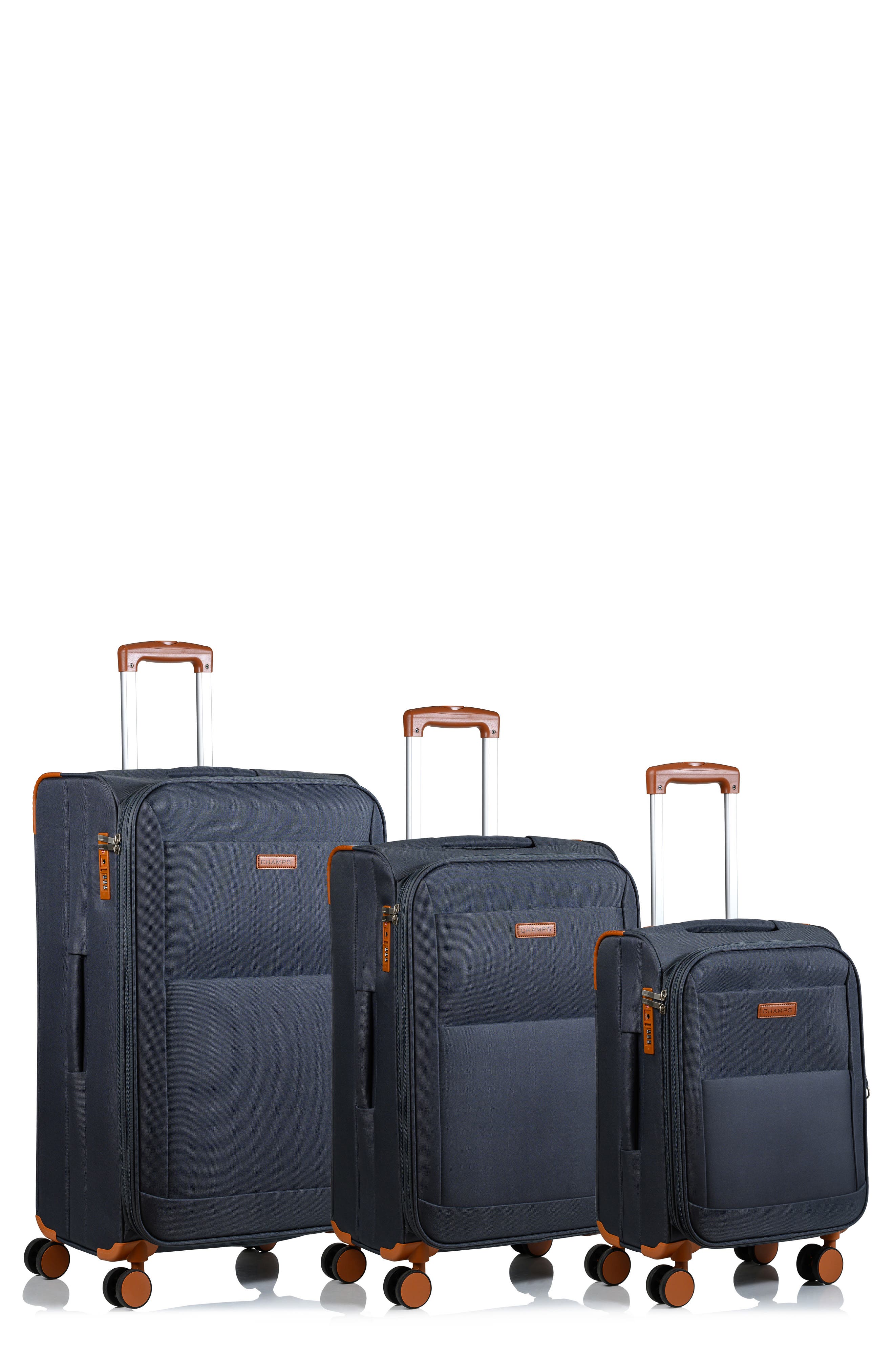 CHAMPS Classic 3-Piece Luggage Set, Main, color, Grey
