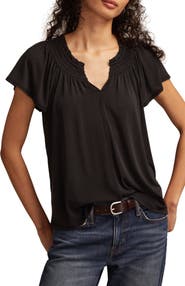Lucky Brand Sandwash Notch Neck Top