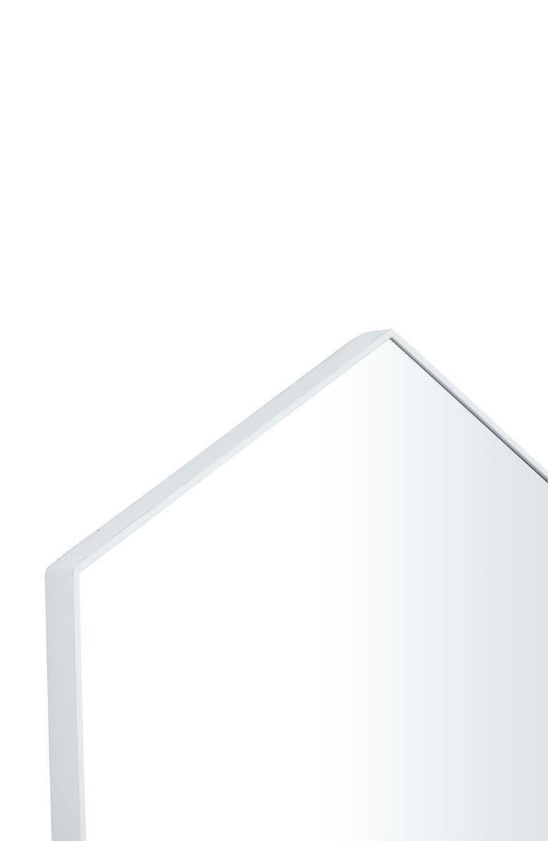 VIVIAN LUNE HOME White Wood Hexagon Wall Mirror, Alternate, color,