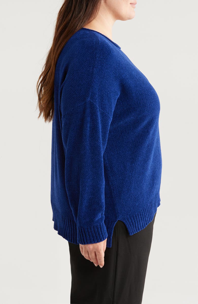 Eileen Fisher Organic Cotton Chenille Sweater, Alternate, color, Infinity