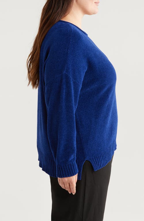 Eileen Fisher Organic Cotton Chenille Sweater In Infinity