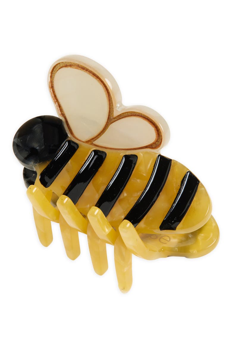 Mini Bee Claw Clip, Main, color, YELLOW