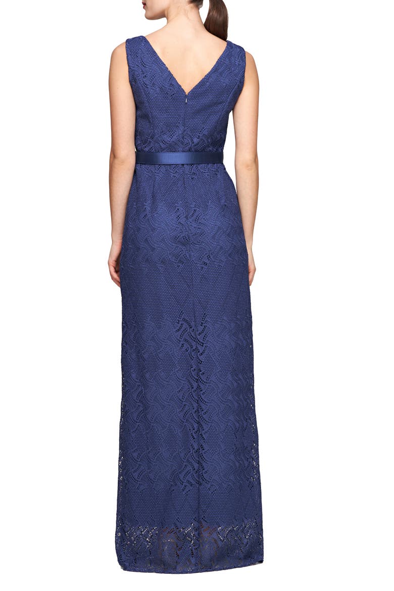 Hendrix Sleeveless Lace Column Gown, Alternate, color, MIDNIGHT