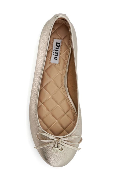 Dune London Hallow Flat In Gold