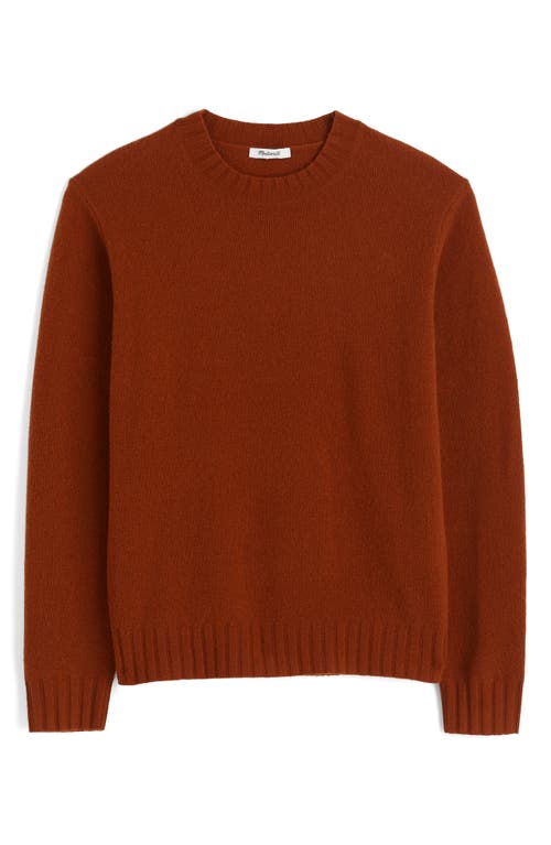 Madewell Crewneck Heritage Merino Wool Sweater In Brown