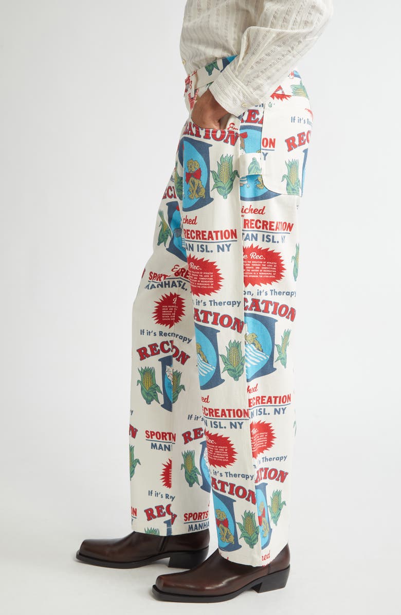 Bode Enrichment Knolly Brook Trousers, Alternate, color, White Multi