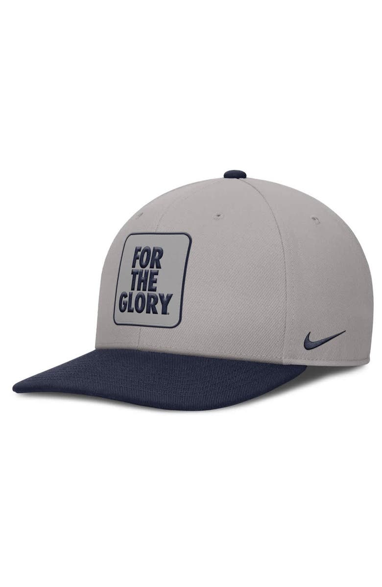 Nike Men's Nike Gray/Navy Penn State Nittany Lions 2025 Sideline Campus Pro Local Snapback Hat, Main, color, Gray