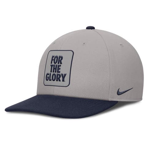 Men's Nike Gray/Navy Penn State Nittany Lions 2025 Sideline Campus Pro Local Snapback Hat
