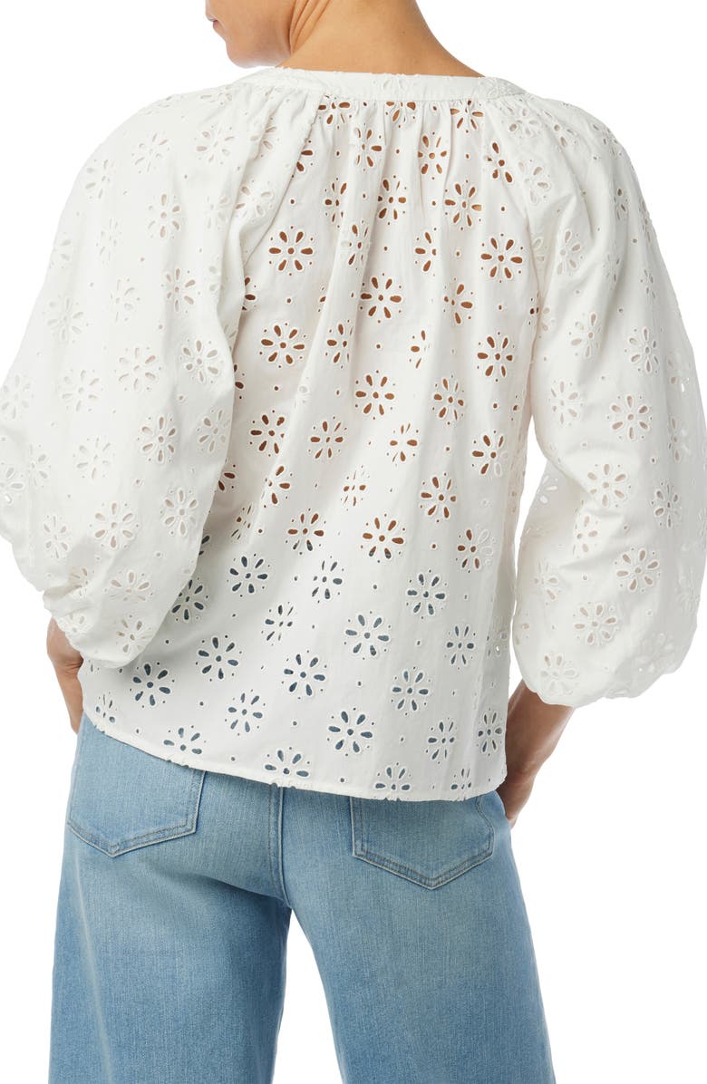 Joe's The Andie Broderie Anglaise Cotton Button-Up Top, Alternate, color, 