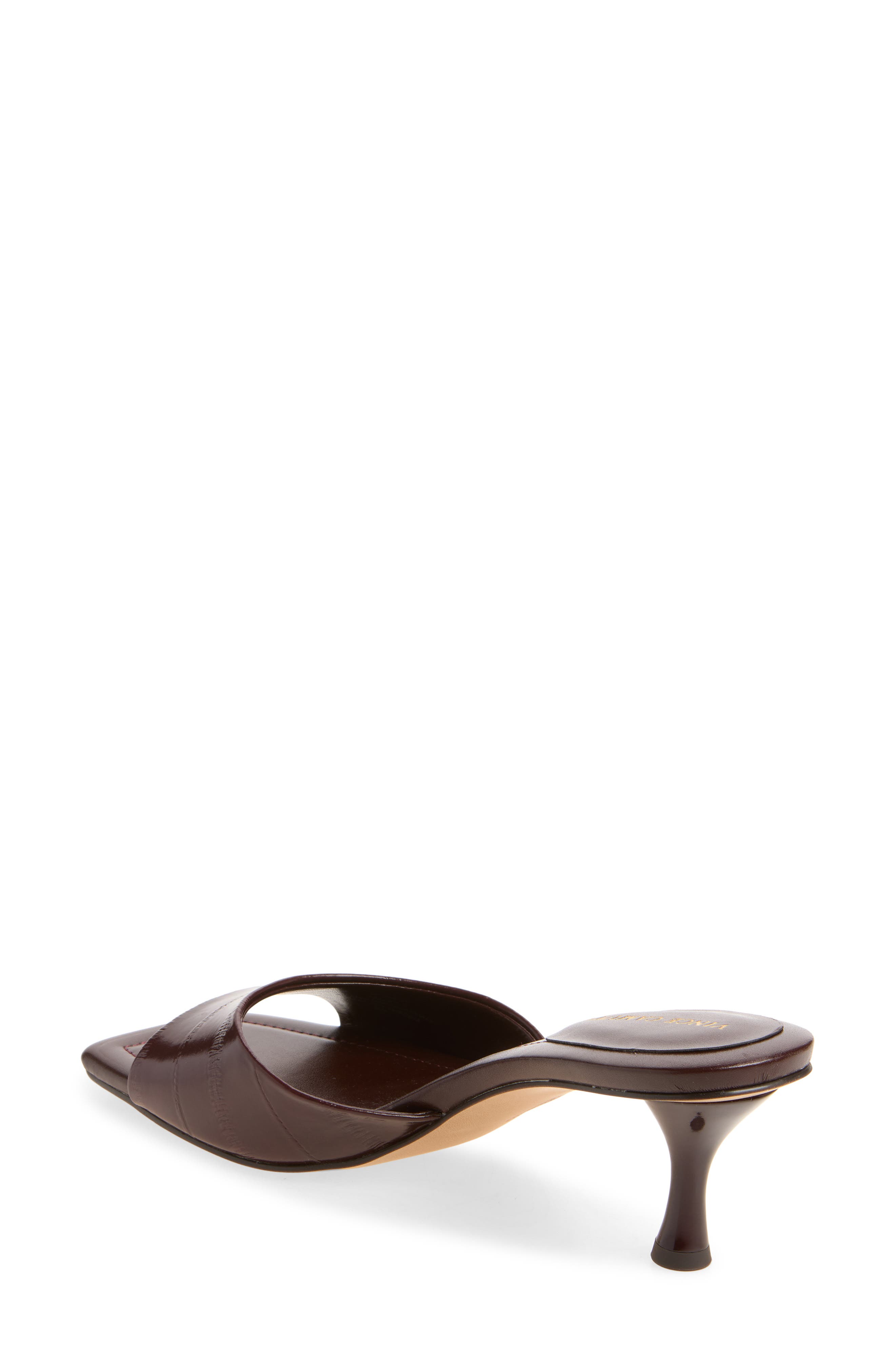 Veblee Leather Slide Sandal, Alternate, color, POMEGRANATE